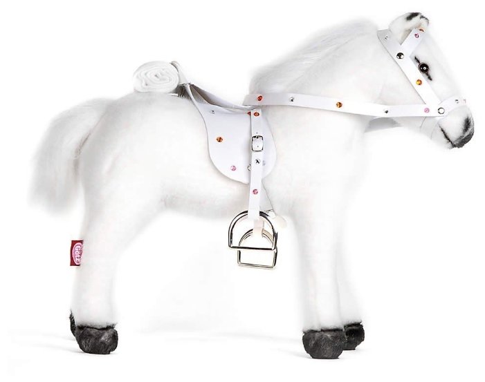 Gotz белая лошадь с седлом и уздечкой, со звуком (3401485) (фото modal 2)