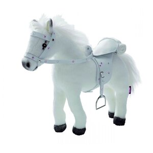 Gotz белая лошадь с седлом и уздечкой, со звуком (3401485) (фото modal nav 1)
