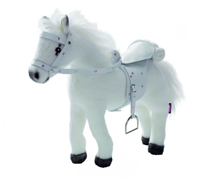 Gotz белая лошадь с седлом и уздечкой, со звуком (3401485) (фото modal 1)