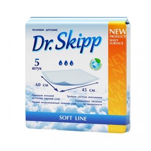 Одноразовые пеленки Dr. Skipp Soft Line 60х45 (фото modal nav 1)