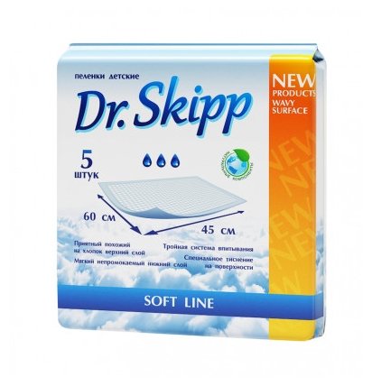 Одноразовые пеленки Dr. Skipp Soft Line 60х45 (фото modal 1)