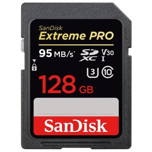 Карта памяти SanDisk Extreme Pro SDXC UHS Class 3 V30 95MB/s 128GB (фото modal nav 1)