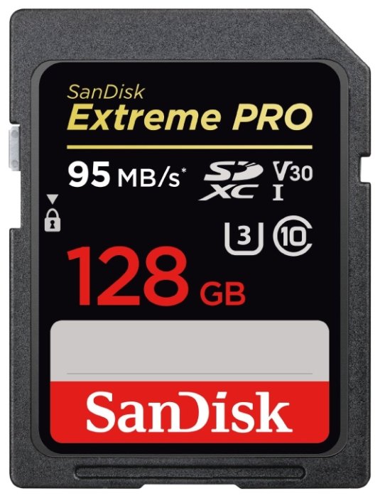 Карта памяти SanDisk Extreme Pro SDXC UHS Class 3 V30 95MB/s 128GB (фото modal 1)