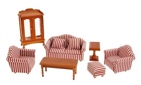 Melissa & Doug Набор мебели Гостиная для викторианского дома (2581) (фото modal 1)
