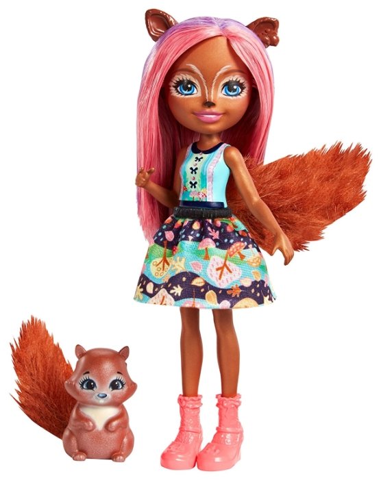 Кукла Enchantimals Санча Белка с любимой зверюшкой, 15 см, FMT61 (фото modal 1)