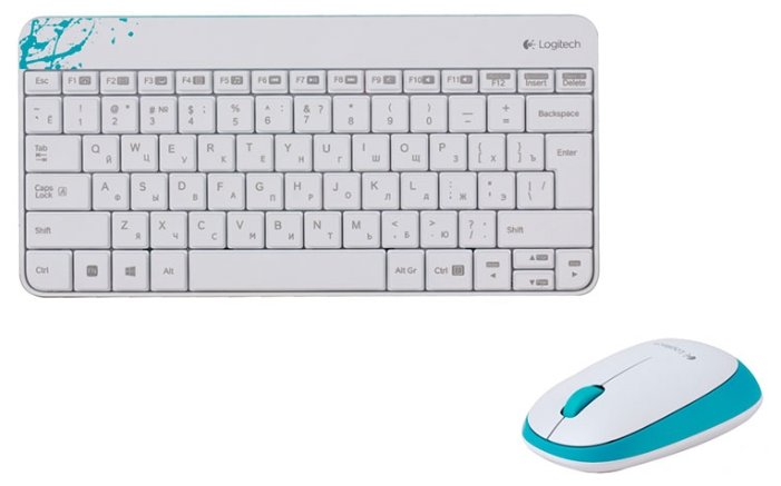 Клавиатура и мышь Logitech Wireless Combo MK240 White USB (фото modal 1)