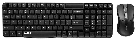 Клавиатура и мышь Rapoo X1800 Black USB (фото modal 1)