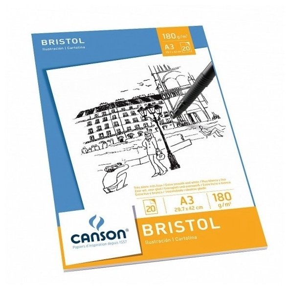 Альбом для графики Canson Bristol 42 х 29.7 см (A3), 180 г/м², 20 л. (фото modal 2)