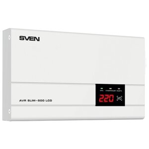 Стабилизатор напряжения SVEN AVR SLIM 500 LCD (фото modal nav 1)