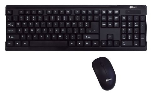 Клавиатура и мышь Ritmix RKC-001 Black USB (фото modal 1)