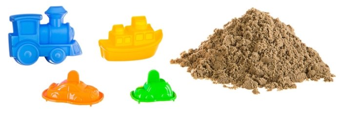 Кинетический песок BONDIBON Транспорт (5 формочек) (фото modal 7)