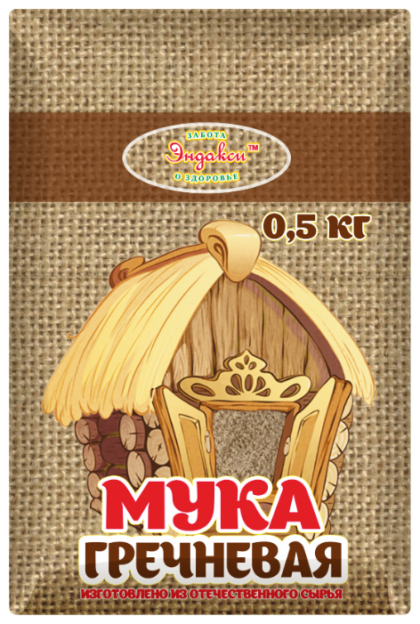 Мука Эндакси гречневая, 0.5 кг (фото modal 1)