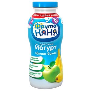 Йогурт питьевой ФрутоНяня с инулином яблоко, банан (с 8-ми месяцев) 2.5%, 0.2 л (фото modal nav 1)