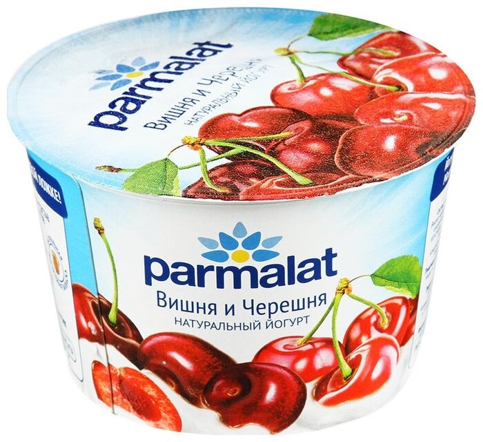 Йогурт Parmalat вишня черешня 2.4%, 180 г (фото modal 1)