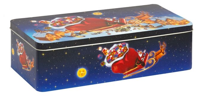 Штоллен Oebel Сливочный с марципановой начинкой и изюмом в подарочной коробке Санта Клаус 750 г (фото modal 1)
