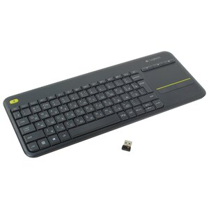 Клавиатура Logitech Wireless Touch Keyboard K400 Plus Black USB (фото modal nav 1)