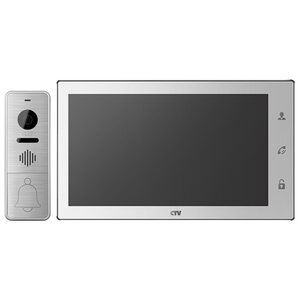 Комплектная дверная станция (домофон) CTV CTV-DP4102AHD серебро (дверная станция) белый (домофон) (фото modal nav 1)