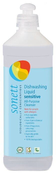 Sonett Средство для мытья посуды Sensitive Универсальное (фото modal 1)