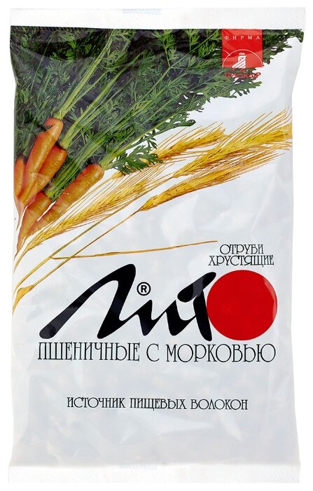 Отруби Лито пшеничные хрустящие с кальцием и морковью, 200 г (фото modal 1)