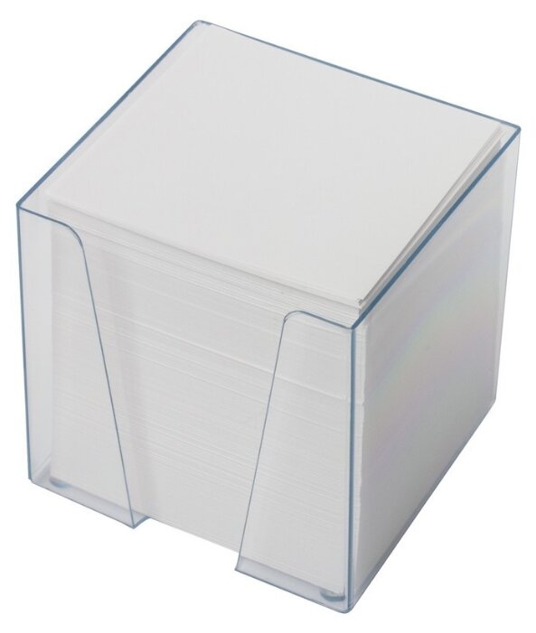 BRAUBERG Блок для записей в прозрачной подставке 9x9x9 см (122223/122225) (фото modal 2)