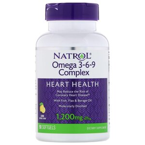 Омега жирные кислоты Natrol Omega 3-6-9 Complex 1200 mg (90 капсул) (фото modal nav 1)