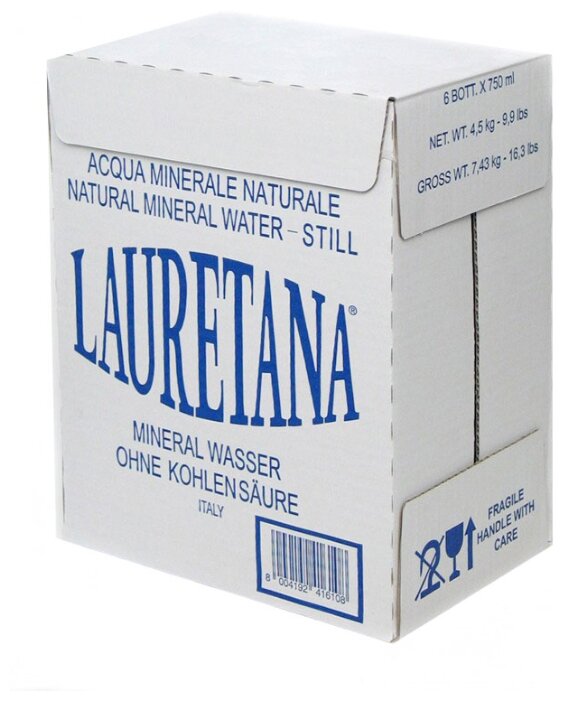 Вода минеральная Lauretana Blue негазированная, стекло (фото modal 1)