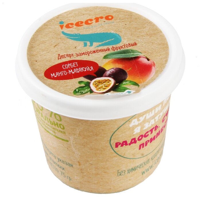 Мороженое ICECRO манго-маракуйя 75 г (фото modal 1)