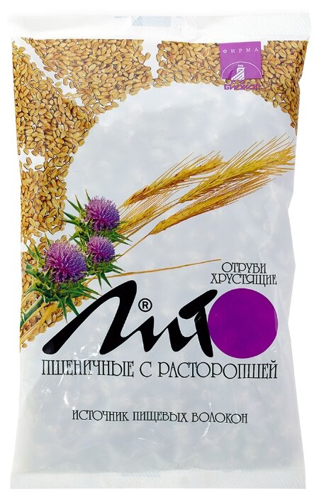Отруби Лито пшеничные хрустящие с кальцием и расторопшей, 200 г (фото modal 1)