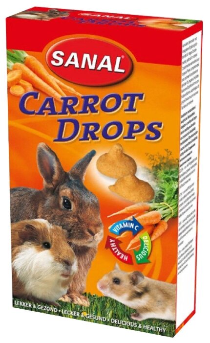 Лакомство для кроликов, грызунов Sanal Carrot Drops (фото modal 1)
