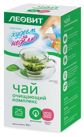 ЛЕОВИТ Худеем за неделю Зеленый чай (очищающий комплекс) (фото modal 2)