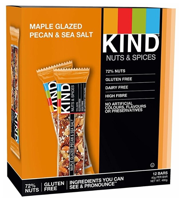Ореховый батончик KIND Maple Glazed Pecan & Sea Salt, 12 шт (фото modal 1)