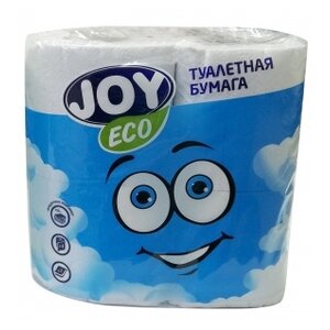 Туалетная бумага JOY Eco белая двухслойная (фото modal nav 1)
