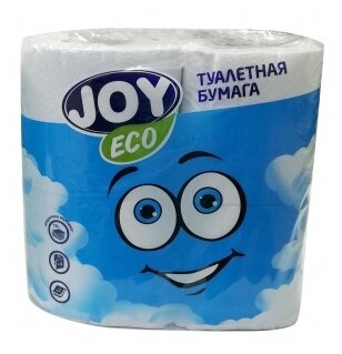 Туалетная бумага JOY Eco белая двухслойная (фото modal 1)