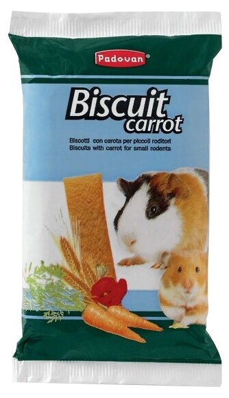 Лакомство для грызунов Padovan Biscuit carrot (фото modal 1)