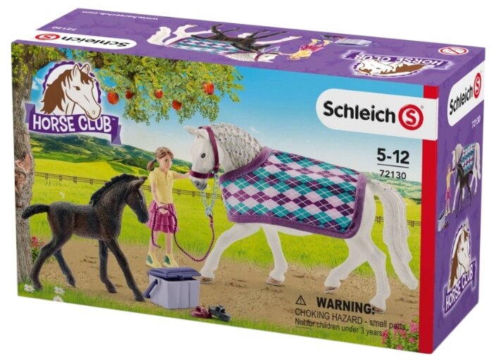 Игровой набор Schleich Уход за Липпицианской лошадью и жеребенком 72130 (фото modal 2)