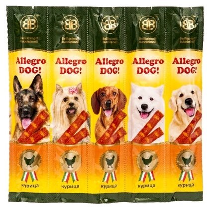 Лакомство для собак B&B Allegro Dog! Мясные колбаски курица (фото modal 1)