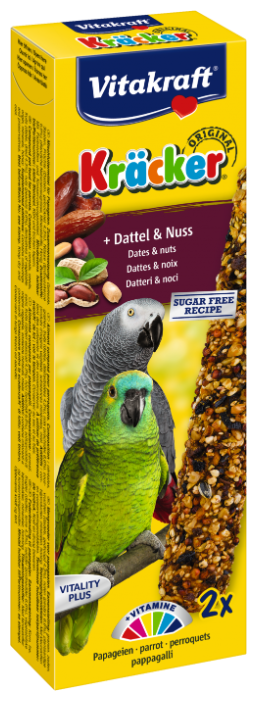 Лакомство для птиц Vitakraft Крекеры для африканских попугаев фрукты и орехи (21290) (фото modal 1)