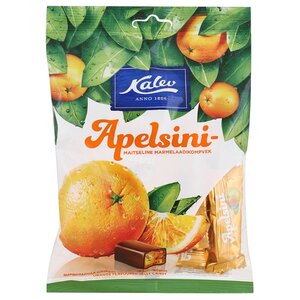 Конфеты Kalev Apelsini, начинка мармелад, апельсиновый вкус, пакет (фото modal nav 1)