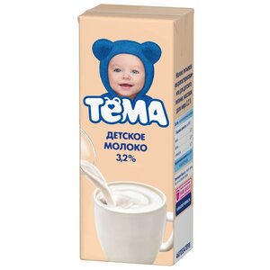 Молоко Тёма ультрапастеризованное (с 8-ми месяцев) 3.2%, 0.2 л (фото modal nav 1)
