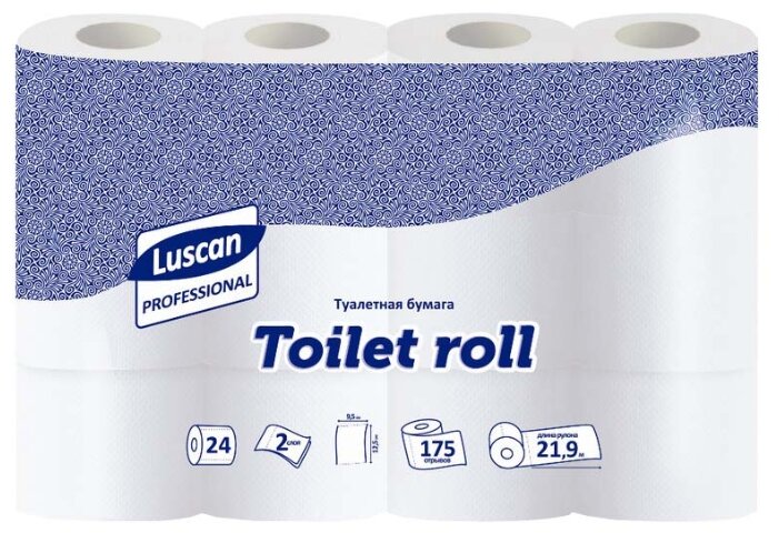 Туалетная бумага Luscan Toilet roll белая двухслойная (фото modal 1)