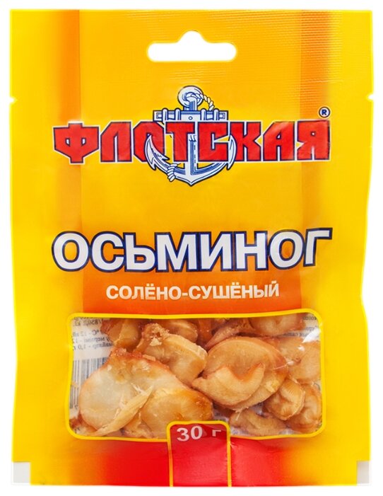 Снэки из морепродуктов Флотская Осьминог солено-сушеный 30 г (фото modal 1)