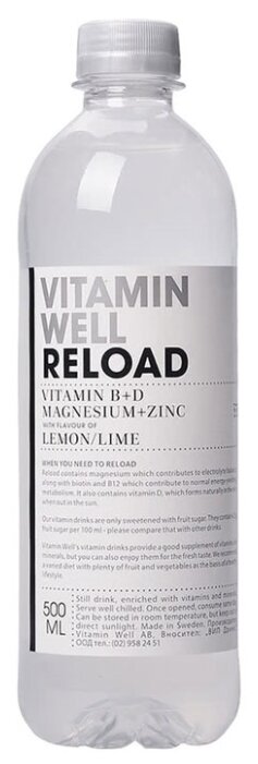 Напиток витаминный ароматизированный Reload Лимон/лайм Витамины B + D Магний + Цинк негазированный, ПЭТ (фото modal 1)
