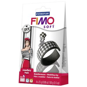 Полимерная глина FIMO Soft Набор Черное и белое (8025 05) (фото modal nav 1)