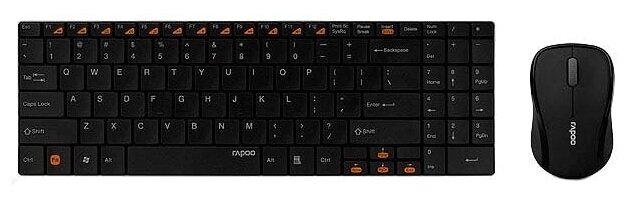 Клавиатура и мышь Rapoo 9060 Black USB (фото modal 1)