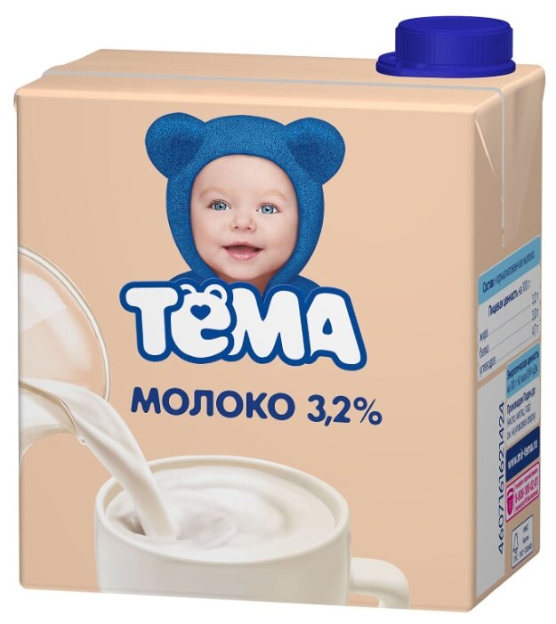Молоко Тёма детское (с 8-ми месяцев) 3.2%, 0.5 л (фото modal 1)