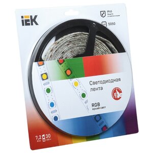 Светодиодная лента IEK LED LSR-5050RGB30-7.2-IP65-12V 5 м (фото modal nav 1)