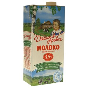 Молоко Домик в деревне ультрапастеризованное 3.5%, 0.95 л (фото modal nav 1)