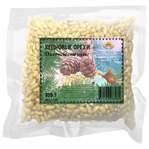 Кедровый орех Золото Сибири очищенный крупный вакуумная упаковка 100 г (фото modal nav 1)