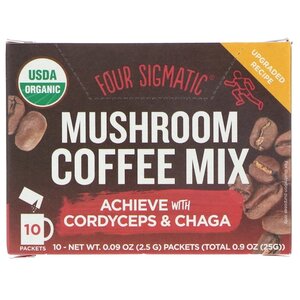 Растворимый кофе Mushroom Coffee Mix с кордицепсом и чагой, в пакетиках (фото modal nav 1)