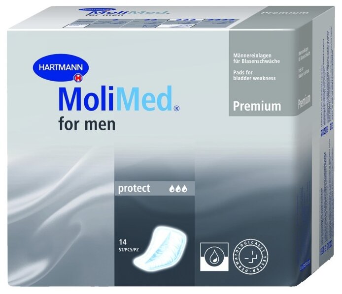 Урологические прокладки Hartmann MoliMed Premium for men protect 1687057 (14 шт.) (фото modal 1)